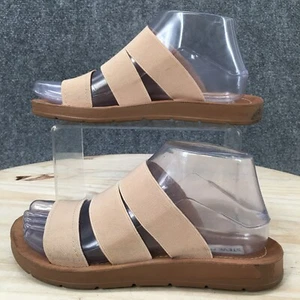 Sandalias para mujer Steve Madden 6,5 pasos deslizantes planas marrones con tiras planas - Imagen 1 de 11