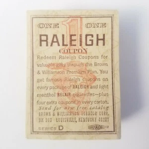 Lot of 100 Vintage 1970s B&W Coupons from Raleigh & Belair Cigarettes Series D - Picture 1 of 5