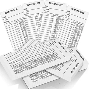 100 Pcs Reading List Bookmark Tracker 3 x 8 Personal Library Card Bookmark Bo... - Picture 1 of 7