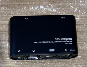 Startech 2 Port USB VGA KVM Switch With File Transfer & PIP SV231UAF - Picture 1 of 2