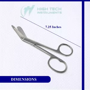 Surgical Bandage Scissors Nurse EMT Paramedic One Large Finger Ring 7.25" Long - Picture 1 of 3