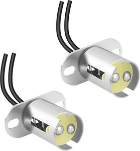 2PCS 1157 Bulb Socket,Bay15D Car Light Bulb Socket Adapter with 2 Wire Connector - Picture 1 of 4