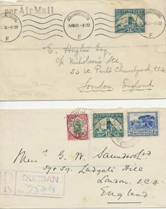 SOUTH AFRICA 1939 1 1/2 d goldmine VARIETY: rare plate flaw "Broken Chimney" cvr - Picture 1 of 6