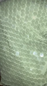 Chiffon With Clear Plastic Hanging Circles 110cm Wide - Picture 1 of 3