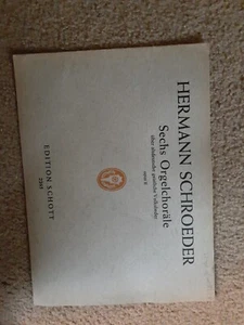 Hermann Schroeder Sei Organo Corale Opus 11 Spartiti Libro 1934 - Foto 1 di 4
