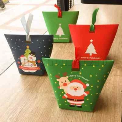 10-50X Red Green Christmas Santa ClausParty Paper Favour Candy Sweets Gift Boxes