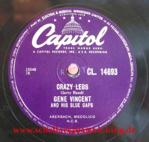 Gene Vincent 78 RPM / Important Words & Crazy Legs  (78-1223) - Picture 1 of 3