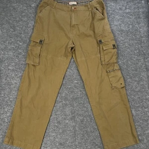 Plugg Men's Cargo Pants 38x34 Brown Skater Y2K Baggy Grunge - Picture 1 of 8