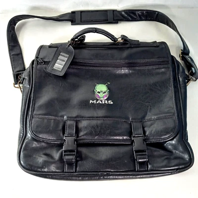 Toppers Shoulder Messenger Bag MARS Alien Stitch Logo Laptop Tote Black - Image 1 of 4