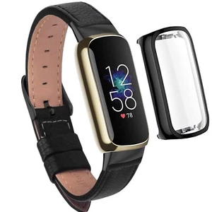 Elegant Slim Leather Compatible for Fitbit Luxe Watch Band,Strap Wristband, Soft - Picture 1 of 7