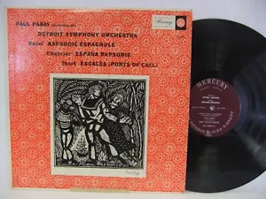 Ravel - Rapsodie Espagnole, Chabrier & Escales Paul Paray LP Mercury MG 50056 - Foto 1 di 3