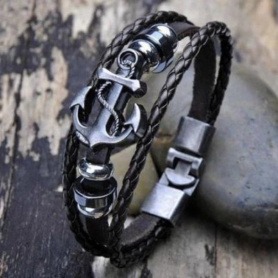 Anker Damen Herren Vintage Armband Surferarmband Armschmuck Bracelet  Kette WOW - Bild 1 von 4