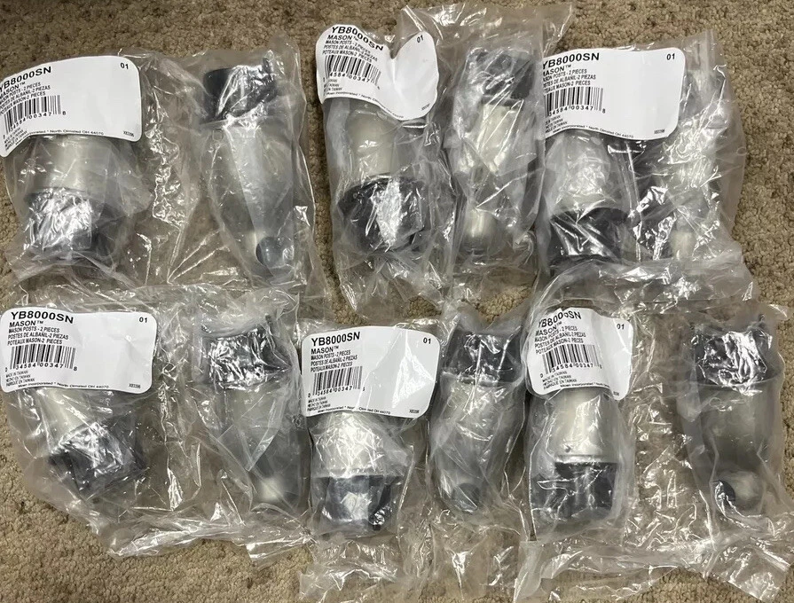 YB8000SN Mason Satin Nickel Towel Bar Mounting Post