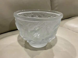 VINTAGE JOSEF INWALD BAROLAC TSCHECHISCHE KUNST GLAS MATTIERTE PFERDE VASE/SCHALE 8X6 - Bild 1 von 7