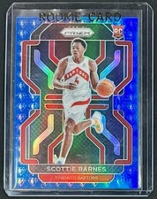 2021-22 Panini Prizm Basketball Scottie Barnes 75th Anniversary Blue #320