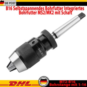 Bohrfutter Schnellspann Bohrfutter 1-16mm B16 Mit Kegeldorn MK2 Austreiblappen- - Bild 1 von 12