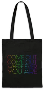 Come Out Come Out Stofftasche Einkaufstasche Fun homosexual Gays Free Love Is - Picture 1 of 1