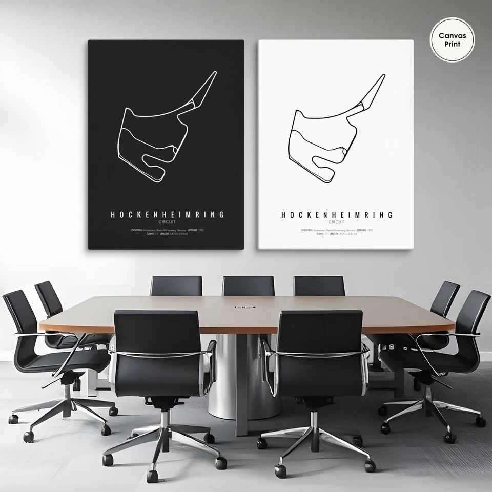 Hockenheimring, F1 Circuit, F1 Circuit Wall Art, F1 Race Track, F1 Circuit Map - Image 1 of 1