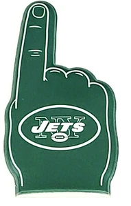 NFL Football New York Jets We're #1 Finger Puppet Foam Lined Vinyl 2 Sided - Picture 1 of 7