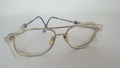 Gafas de Colección TITMUS Motocicleta Piloto Años 70 Gafas Marco de Alambre Dorado Protector Foto 1 de 4