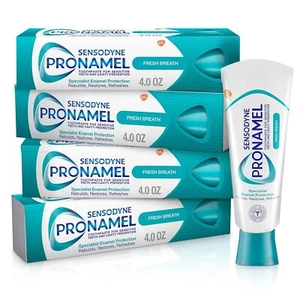 Fresh Breath Sensitive Teeth Toothpaste, Enamel Care, Fresh Wave, 4oz (4 Pack) - Picture 1 of 9