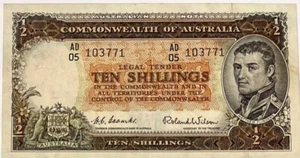 Australia - Ten Shillings - 1953/54 - Pick 29a - Crisp About Uncirculated! - Picture 1 of 2