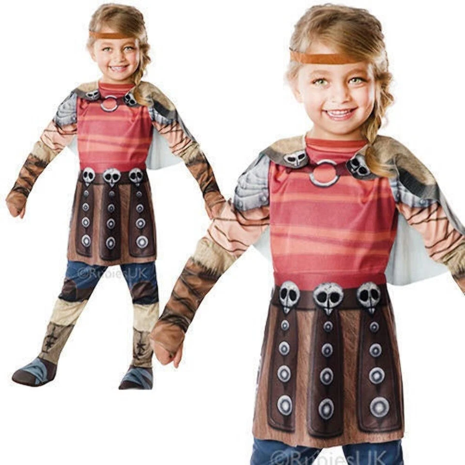 Fantasia Astrid Meninas Como Drenar Seu Dragão Fantasia Vestido Roupa Infantil - Imagem 1 de 1