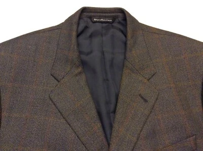 Preloved Coppley Herringbone Wool Sports Coat Sz 46R - Image 1 of 4