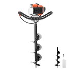 VEVOR Post Hole Digger 43cc Gas Powered Earth Digger with 8" Auger Drill Bit