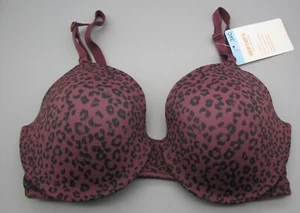 WARNER'S~34C-1593~Leopard Print This Is Not A Bra Tailored Underwire T-Shirt Bra - Picture 1 of 6