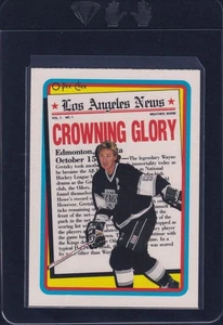 1990-91 O-Pee-Chee 3 Wayne Gretzky Los Angeles News Crowning Glory HOF - Bild 1 von 2