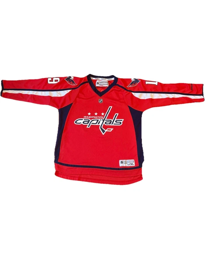 Camiseta Reebok Nicklas Backstrom Washington Capitals #19 - Juvenil L/XL Foto 1 de 4