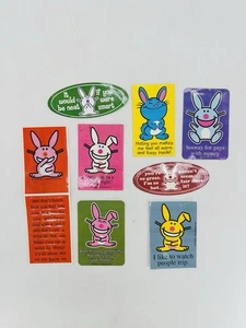 Vintage Jim Benton Happy Bunny Stickers Lot of 8 Y2K Vending Prize 90s Fun RARE - Picture 1 of 7