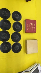 Juego de 8 posavasos de discos y álbum de almacenamiento SWINGING HITS - herrajes de restauración - Imagen 1 de 11