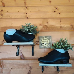 Zapatos de Baile Muy Finos Serie C2503 Cuero Negro Tacón Baile de Salón Zapato 9.5 - Imagen 1 de 12
