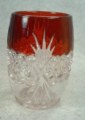 Antique EAPG Ruby Stained Celery Vase Atlanta / Royal Crystal Pattern - Image 1 of 2