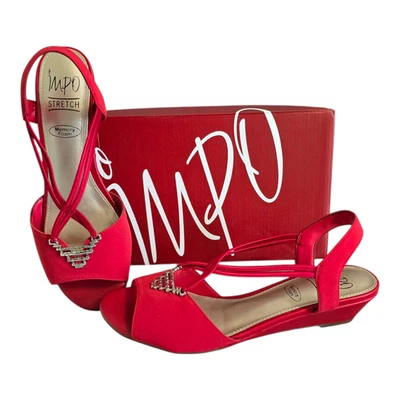 Impo Rodlyn Stretch Wedge Sandals Memory Foam Red Women's Size 8.5M - Image 1 of 4