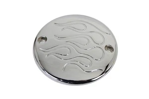 Chrome 2-Hole Flame Ignition System Cover for Harley Shovelhead Evo 1970-up - Picture 1 of 4