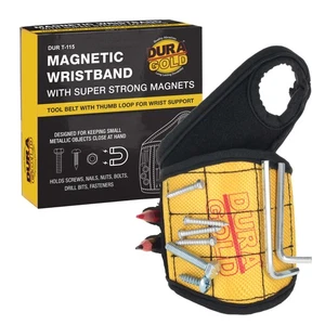 Magnetic Wristband with Super Strong Magnets, Tool Belt Holds Fasteners, Nails - Picture 1 of 5