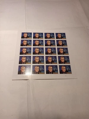 Scott 5833 - John Wooden Sheet - 20 Forever Stamps - Image 1 of 2