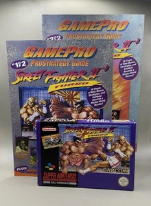 STREET FIGHTER II TURBO SNES OVP FANSET + GAMEPRO PROSTRATEGY GUIDES & POSTER - Bild 1 von 22