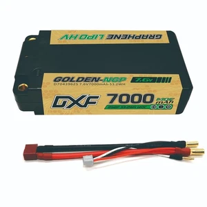 2x DXF 7000mAh 2S 7.6V 140C RC HardCase HV Golden NGP Plus Shorty Lipo Battery - Picture 1 of 7