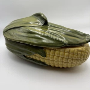 VINTAGE SHAWNEE CORN KING USA LARGE LIDDED 10" CASSEROLE DISH 1974 FLAWS - Picture 1 of 17