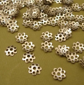 Bead Caps Nickel Free Platinum Color-8mm 200pcs. - Picture 1 of 3