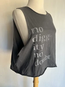 NO DIGGITY DO DOUBT Blackstreet R&B Brandy Melville Cropped Tank Top T-Shirt OS - Picture 1 of 5