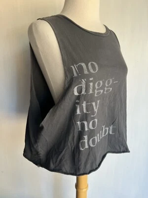 NO DIGGITY DO DOUBT Blackstreet R&B Brandy Melville Cropped Tank Top T-Shirt OS - Image 1 of 4