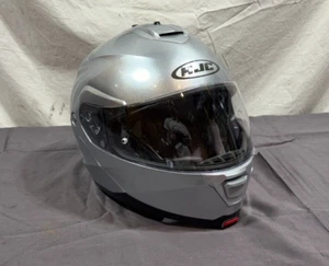 HJC IS-MAX II Full Face Modular Motorcycle Helmet Silver Size XL Fast Shipping - Picture 1 of 9
