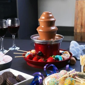 3-Tier Chocolate Fountain Party Dipper 90W Skewers Tray Gift - Picture 1 of 12