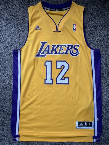 NBA Los Angeles Lakers Adidas #12 DWIGHT HOWARD Youth Sz L + 2 Yellow Cover