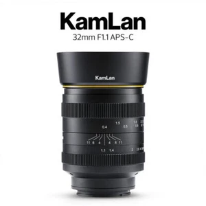 Lente de gran apertura de enfoque manual Kamlan 32 mm F1.1 APS-C M43 Canon Sony Fujifilm - Imagen 1 de 10